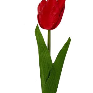 Tulipan pojedynczy satynowy G027 (58cm) Red/Yellow