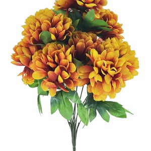 Kwiat Sztuczny - Chryzantema bukiet A031 Jesienna kolorystyka 6 KOLORÓW