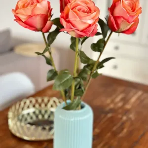 Róża sztuczna „jak żywa” A984A Brzoskwiniowa 60 cm